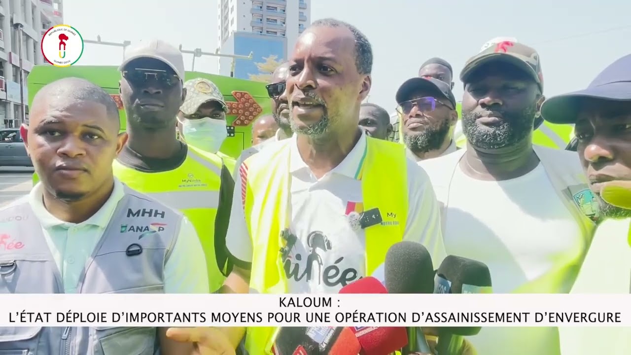 Kaloum : l’État déploie d’importants moyens pour une opération d’assainissement