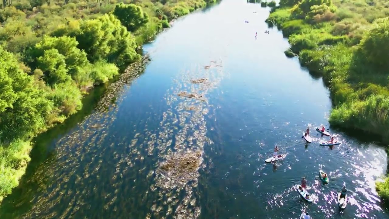Salt River | Neon Nights 80s | Arizona | 2025-08-16 | paddleboard | 4K drone video | DJI Mini 3 Pro