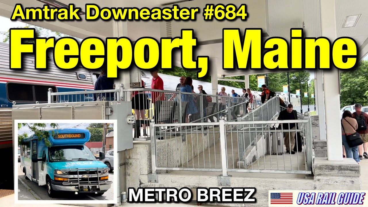 [ Amtrak Station ] METRO BREEZ→Amtrak Downeaster 684, Freeport Station in Maine