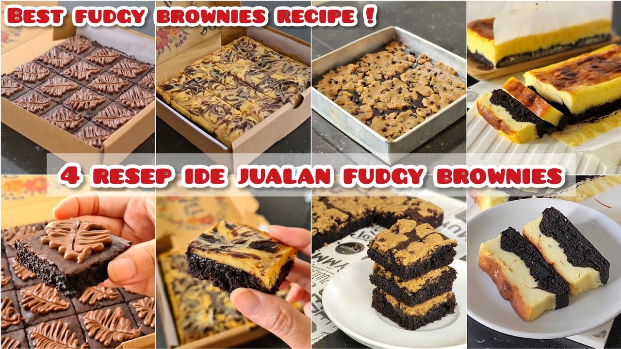 4 resep fudgy brownies enak, cocok buat ide jualan. Sudah banyak yg recook dan cocok pakai resep ini