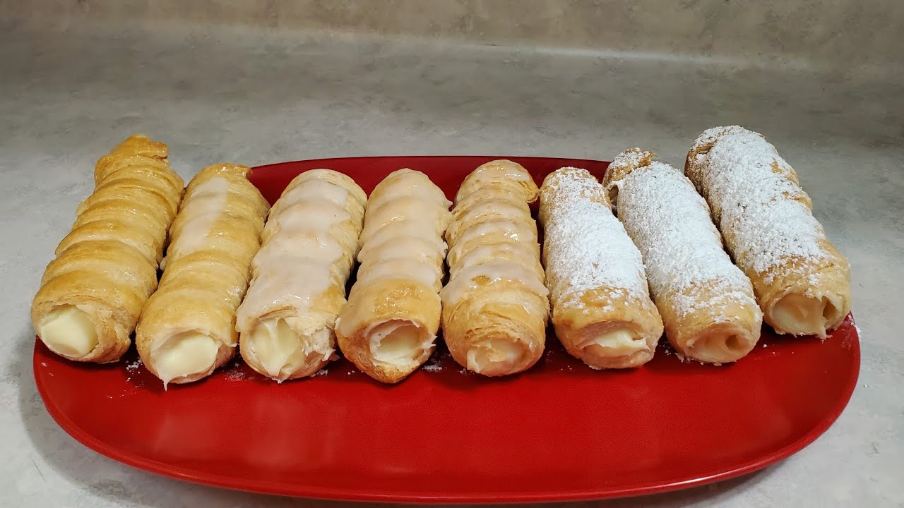 Como hacer masa hojaldre y figura de estas delisiosas cañas rellenas