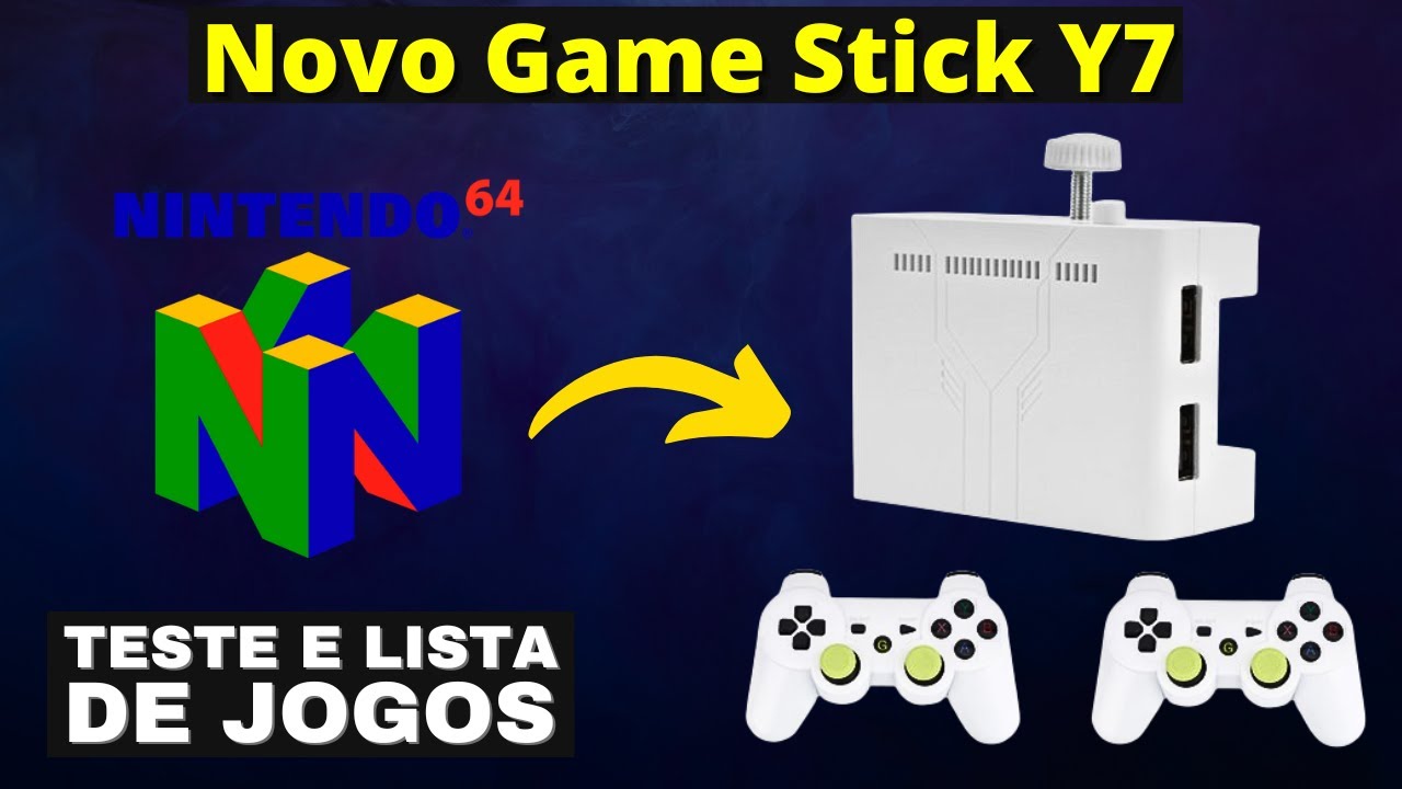 Testando Jogos do Nintendo 64 no Novo Game Stick Y7 e Mostrando Lista de Games