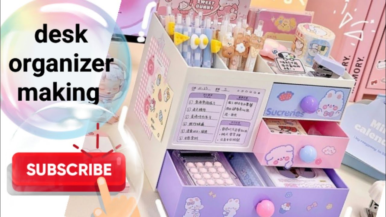 No Glue gun Desk Organizer Making.Easy Organizer Making #deskorganizer#diy#craft#painting #youtube