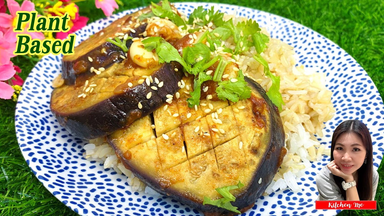 Ep96.มะเขือม่วงอบ Egg Plant Recipe | Vegan #PlantBased