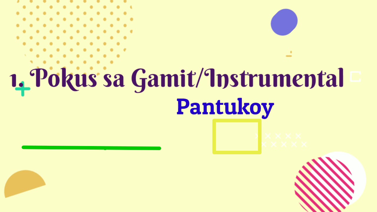 Tagatanggap at Instrumental