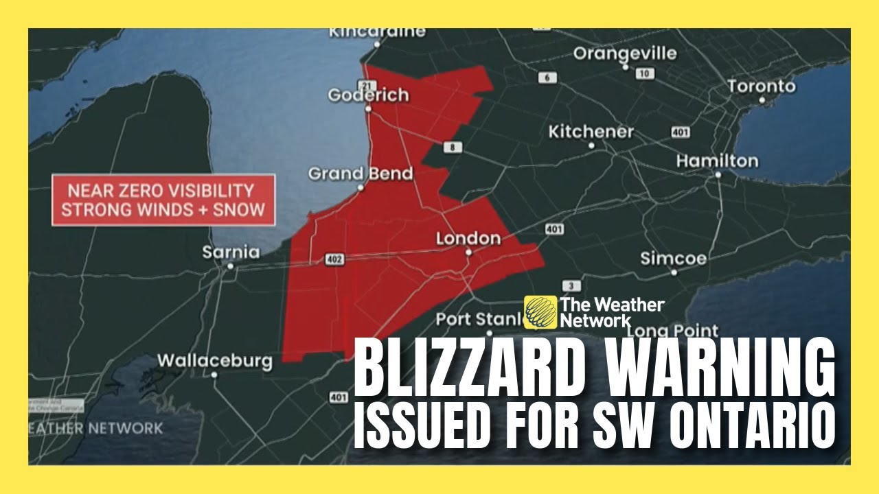 Blizzard Warning Issued for Parts of Southwestern Ontario | #forecast