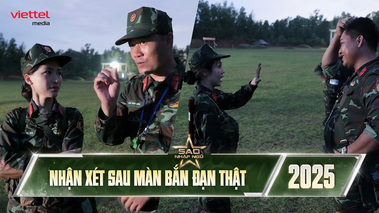 Mũi trưởng Long CHÊ Hậu Hoàng, Hòa Minzy được KHEN tài bắn súng | HẬU TRƯỜNG SAO NHẬP NGŨ 2025