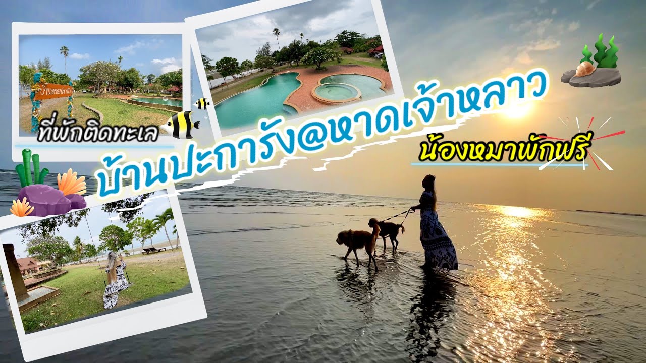 ที่พักติดทะเลน้องหมาพักฟรี“บ้านหาดปะการัง”หาดเจ้าหลาวจันทบุรี มีสระว่ายน้ำ ปิ้งย่างได้ @Thip Thip Channel