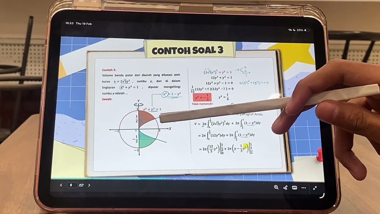 Materi MTL materi 17 XII-A (Menentukan Volume Benda Putar Menggunakan Integral)