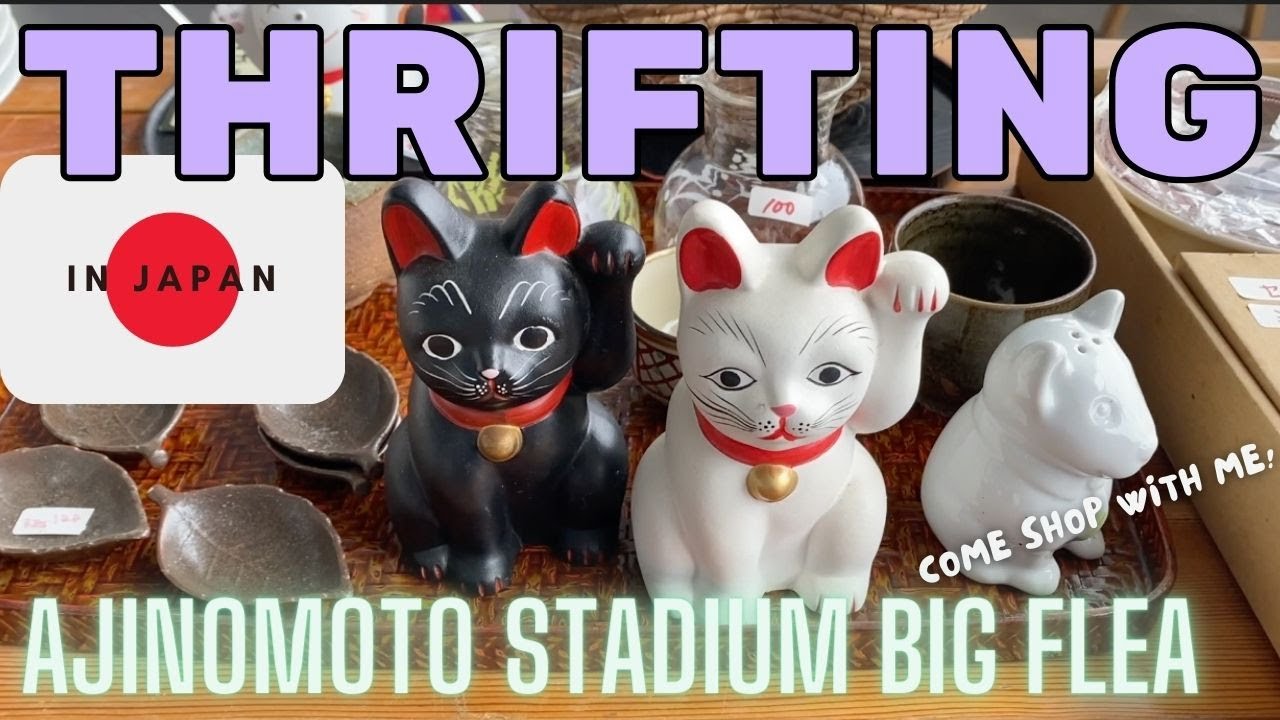 Checking out AJINOMOTO STADIUM BIG FLEA MARKET for VINTAGE HOME DECOR✨Thrifting in Tokyo, JAPAN🇯🇵