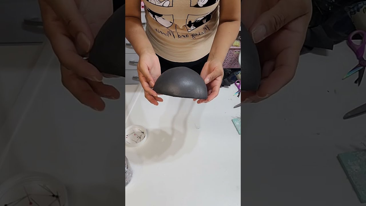 Como encapar uma bola de isopor grande, sem ajuda.