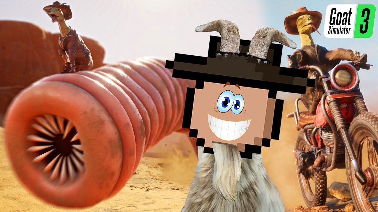 GOAT SIMULATOR 3 VOLTOU * fomos para as badlands no fim do mundo * (Goat Simulator 3 Badlands)