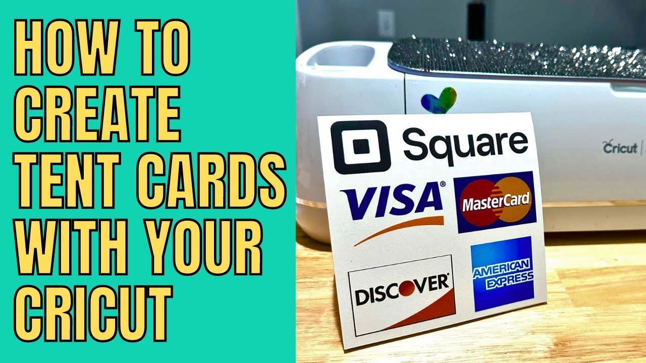 Make your own custom tent cards to use for parties or your small business with Cricut