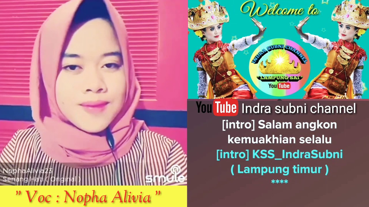 [ TEXT and LIRIK ] SENANG HATI || Vocal By. Nopha Alivia [ Lagu Lampung terbaru ]