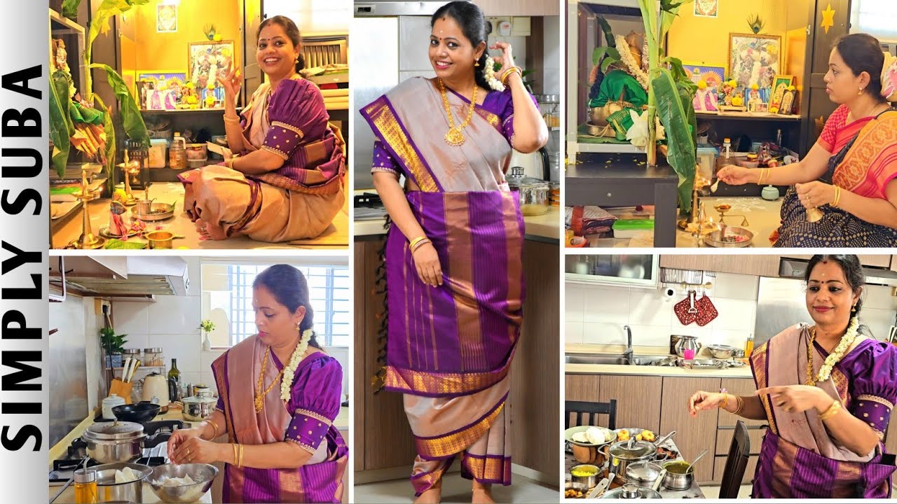 Varalakshmi நோன்பு vlog in tamil | New 9 yards madisar silk saree கட்டிண்டேன் | ஆத்மார்த்தமான பூஜை