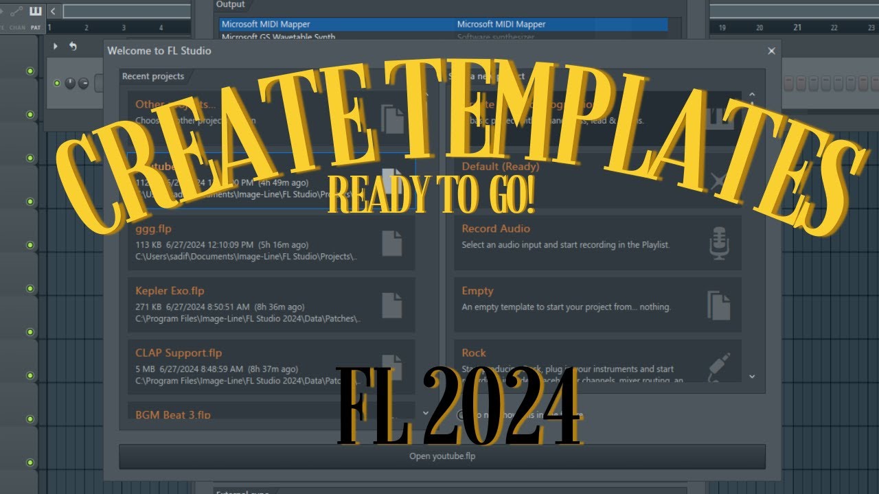 How to make your own Template in Fl studio 2024 #flstudio #flstudio2024