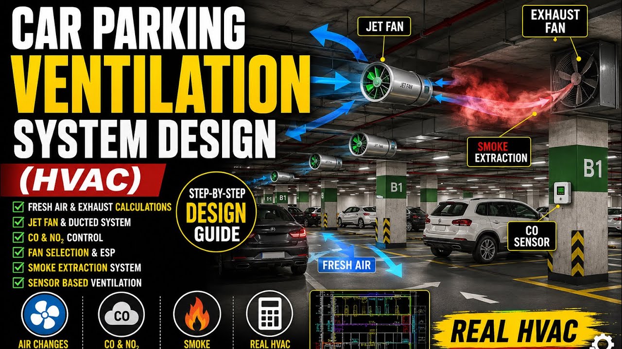 Car Parking Ventilation System Design (HVAC)
