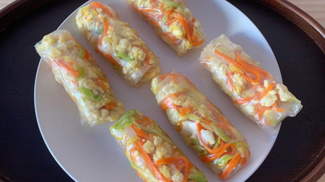 Rich fillings! Very delicious rice paper spring rolls! Simple family recipe!