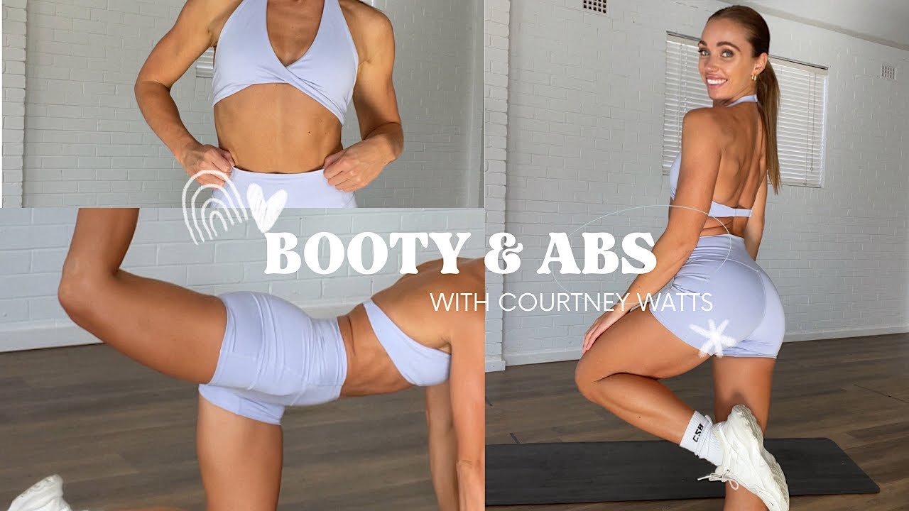 20MIN BOOTY & ABS WORKOUT - (no equipment, no repeats, small space friendly)