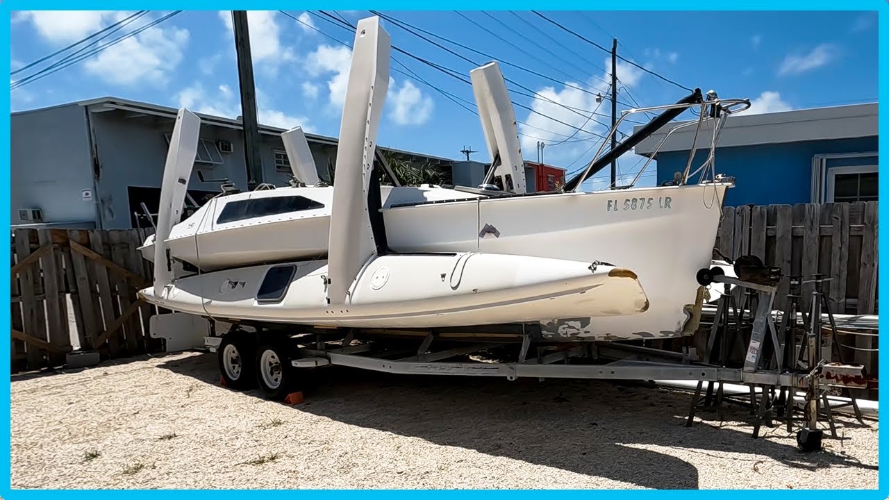 Major Issue FIXED - F-27 Trimaran Structural Repairs DONE | Learning the Lines