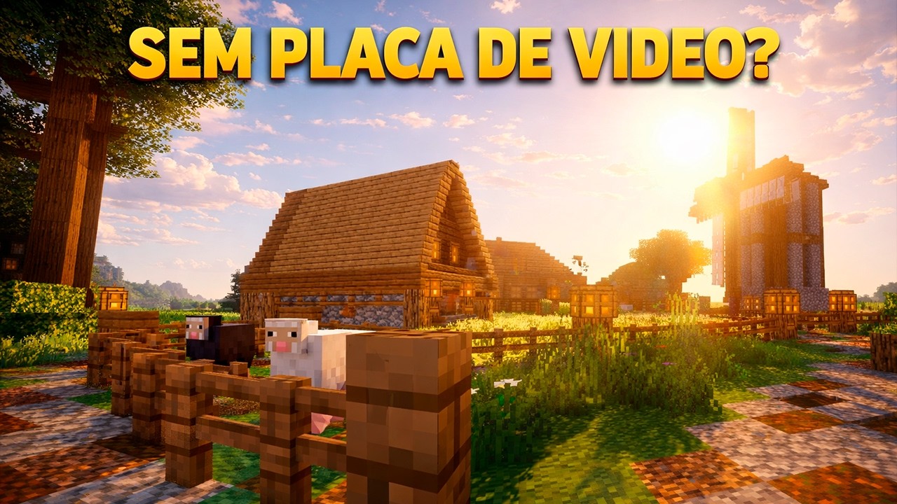 Os shaders MAIS BONITOS E LEVES PARA PC FRACO / Minecraft 1.21.9