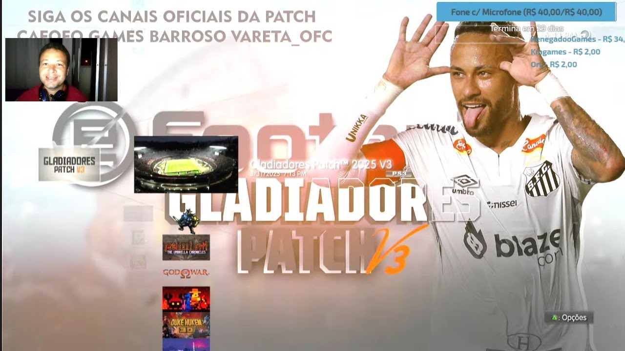 PES 2025 BRASILEIRÃO NO PLAYSTATION 3