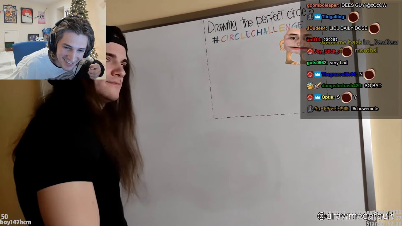 xQc reacts to himself on Daily Dose of Internet w/ Chat