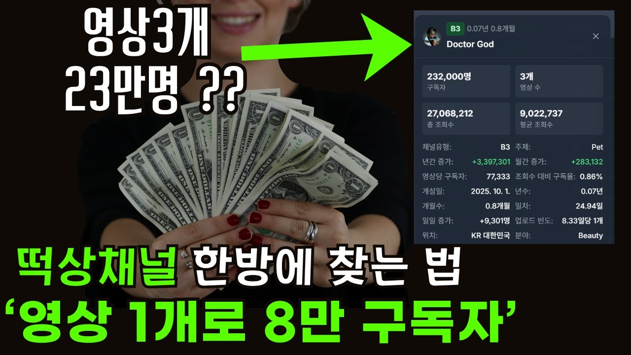 1개 영상으로 떡상한 채널 찾기 | 13차 6646개 채널 추가 | 틱톡 불펌러 주의