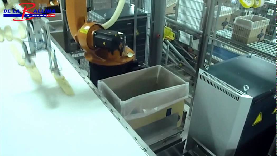 Robotergest&uuml;tztes Kistenpacken - Brot