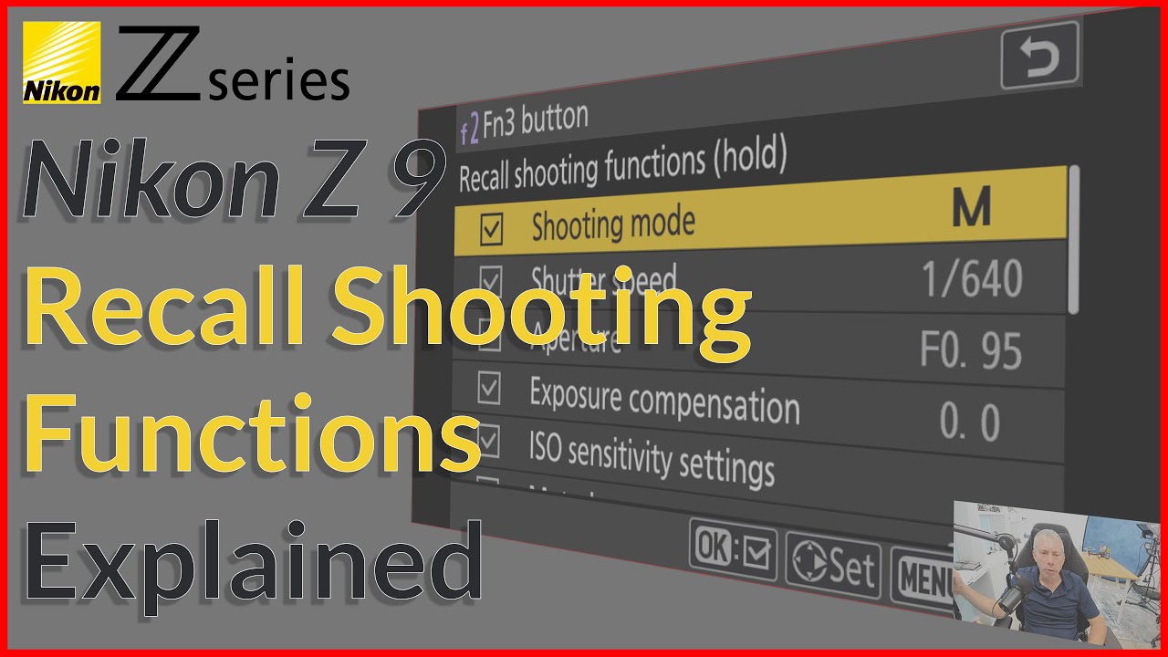 Recall Shooting Functions - Nikon Z9