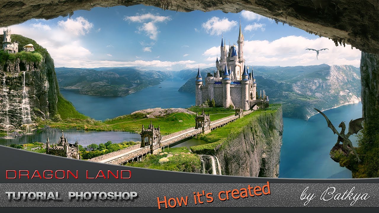 Dragon land - Tutorial Photoshop by BATKYA