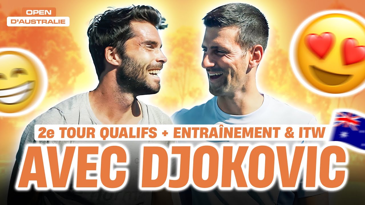 2e tour des qualifs de l'Australian Open + Entraînement avec Djokovic ! 😍