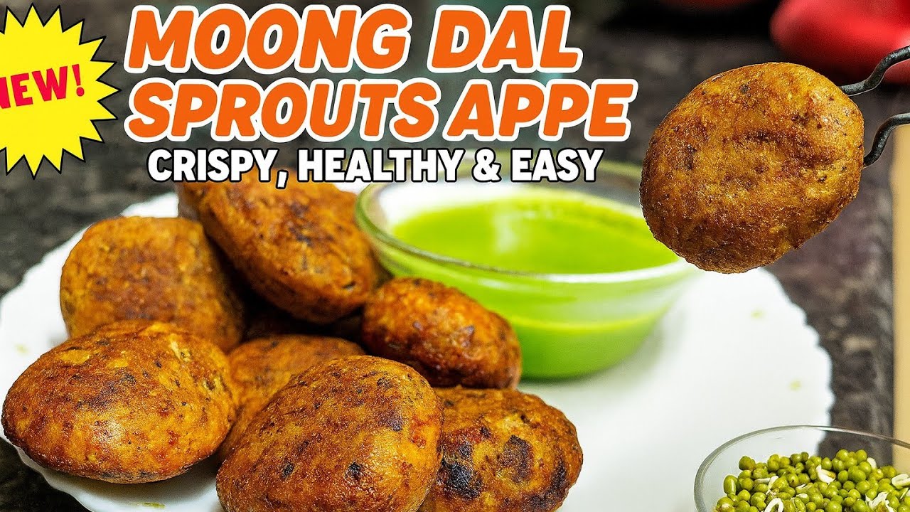 Tasty Moong Dal Sprouts Appe with Vegetables Recipe | Easy Indian Breakfast.. #breakfast  #recipe