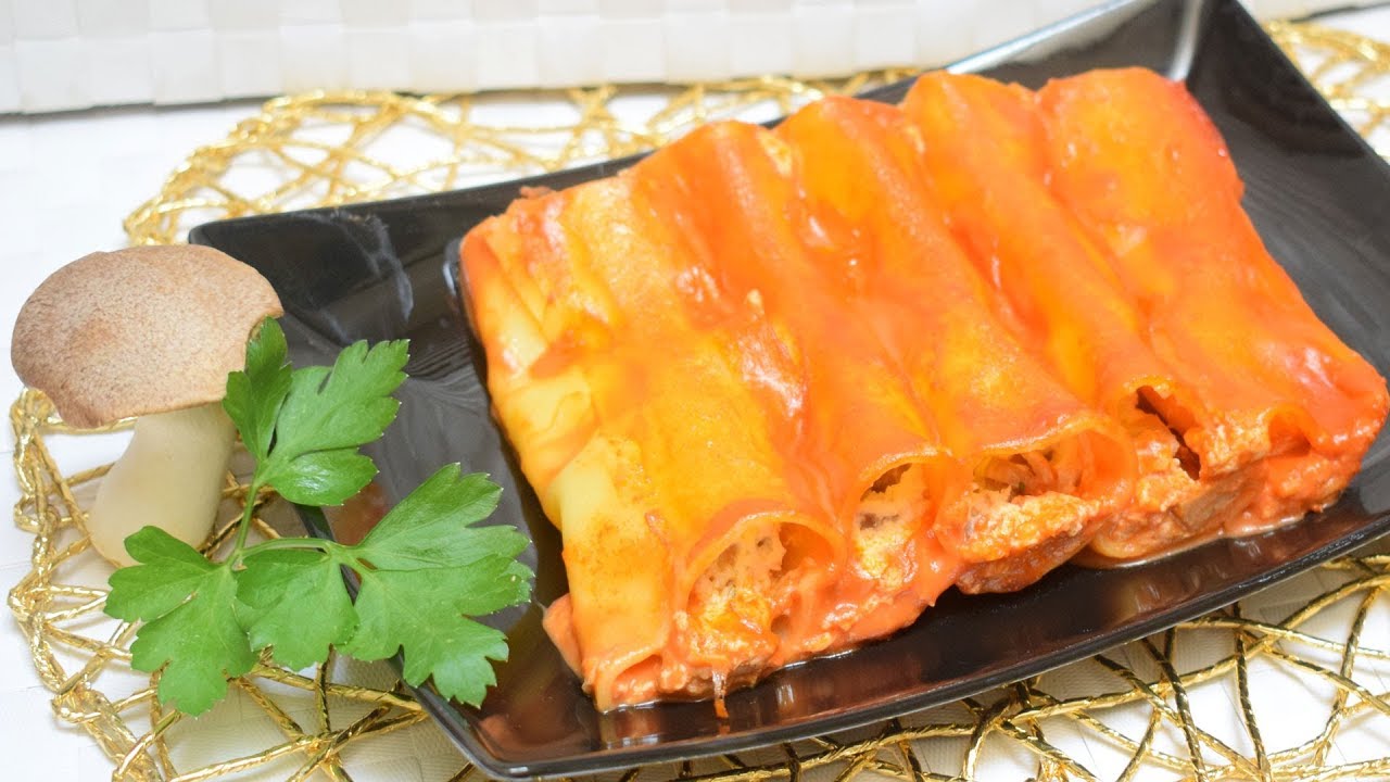 CANNELLONI FUNGHI E RICOTTA primi piatti al forno semplici e veloci