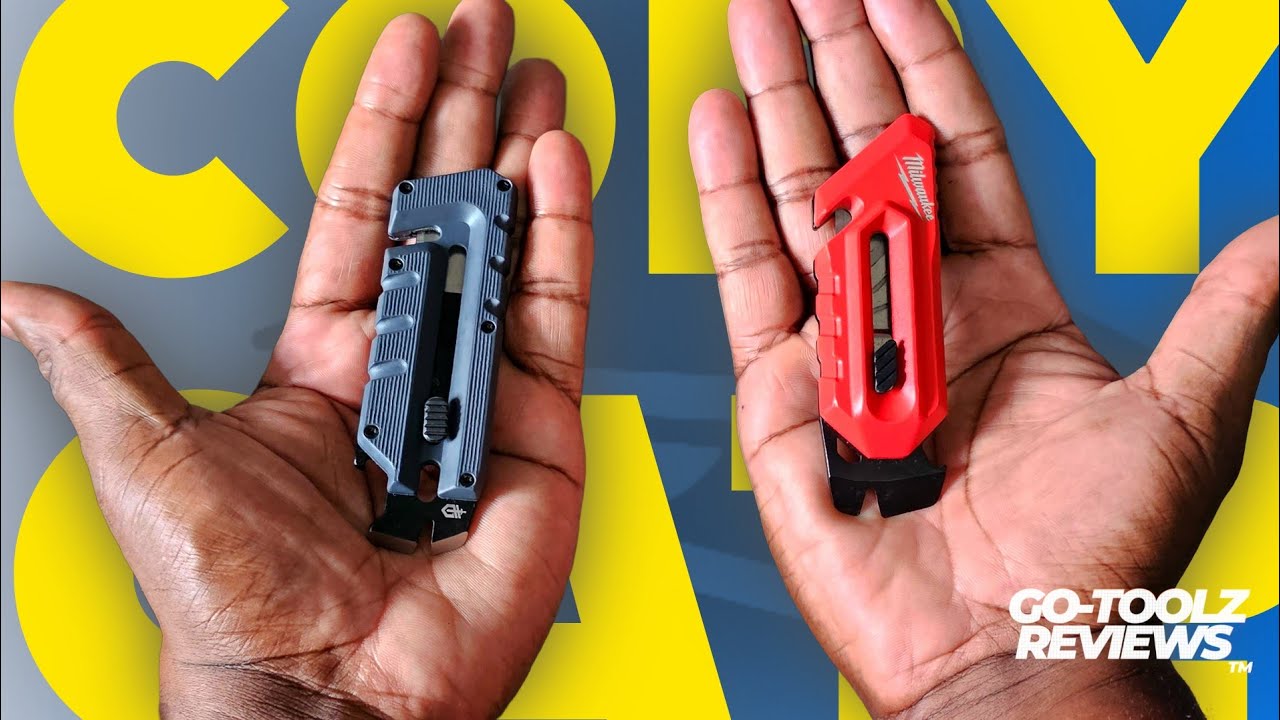 Многофункциональный универсальный нож Milwaukee против универсального ножа Gerber Prybrid.
