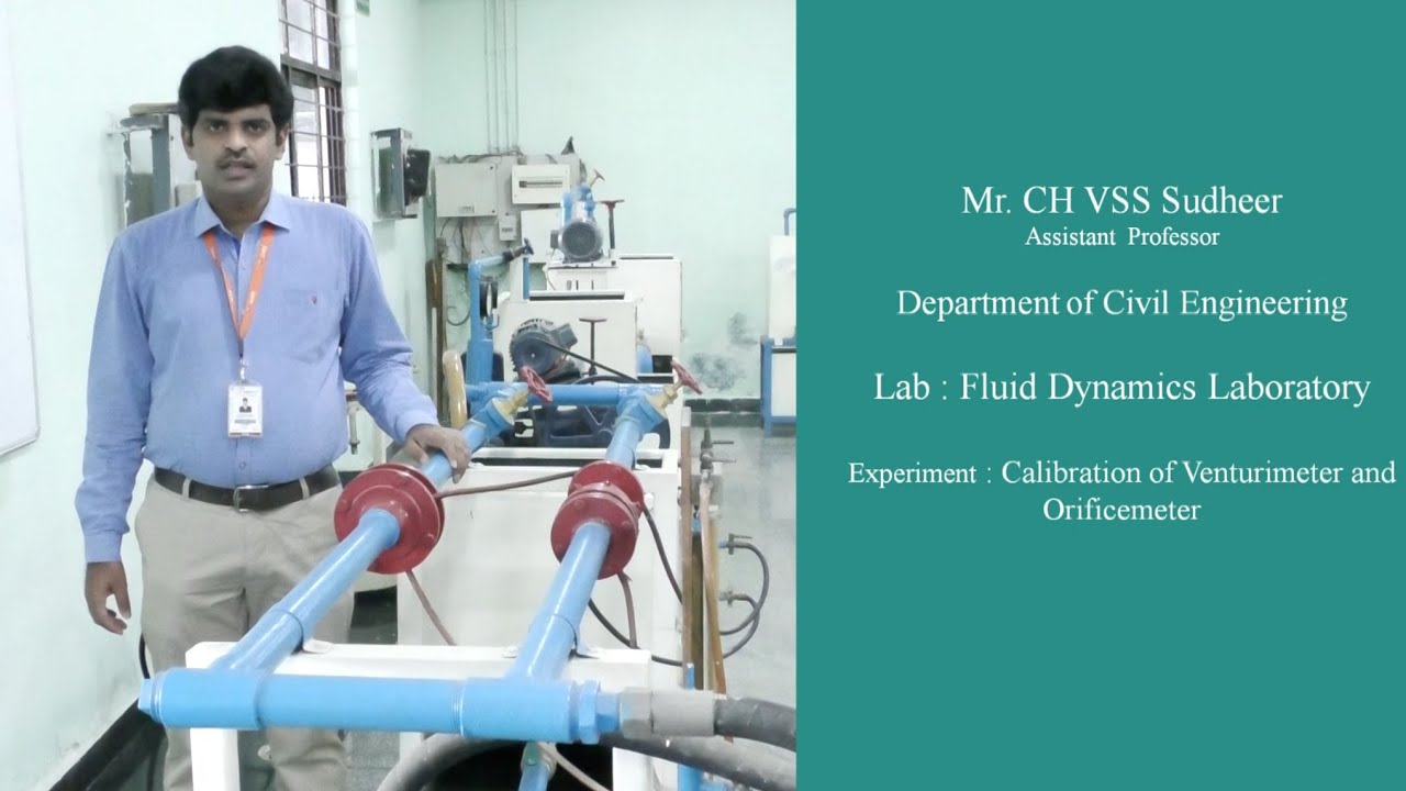 Calibration of Venturimeter and Orificemeter by Mr  CH VSS Sudheer
