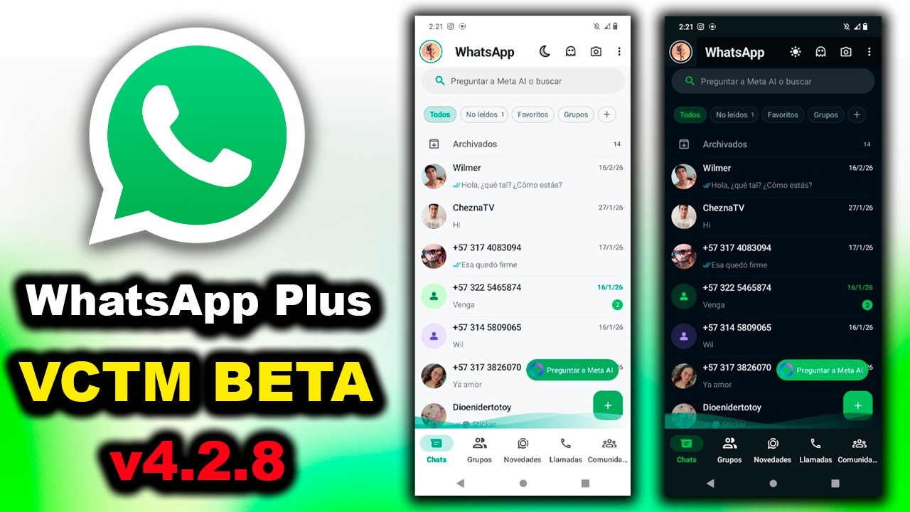 WhatsApp Plus VCTM v4.2.8 de YesiiMods | para ACTUALIZAR
