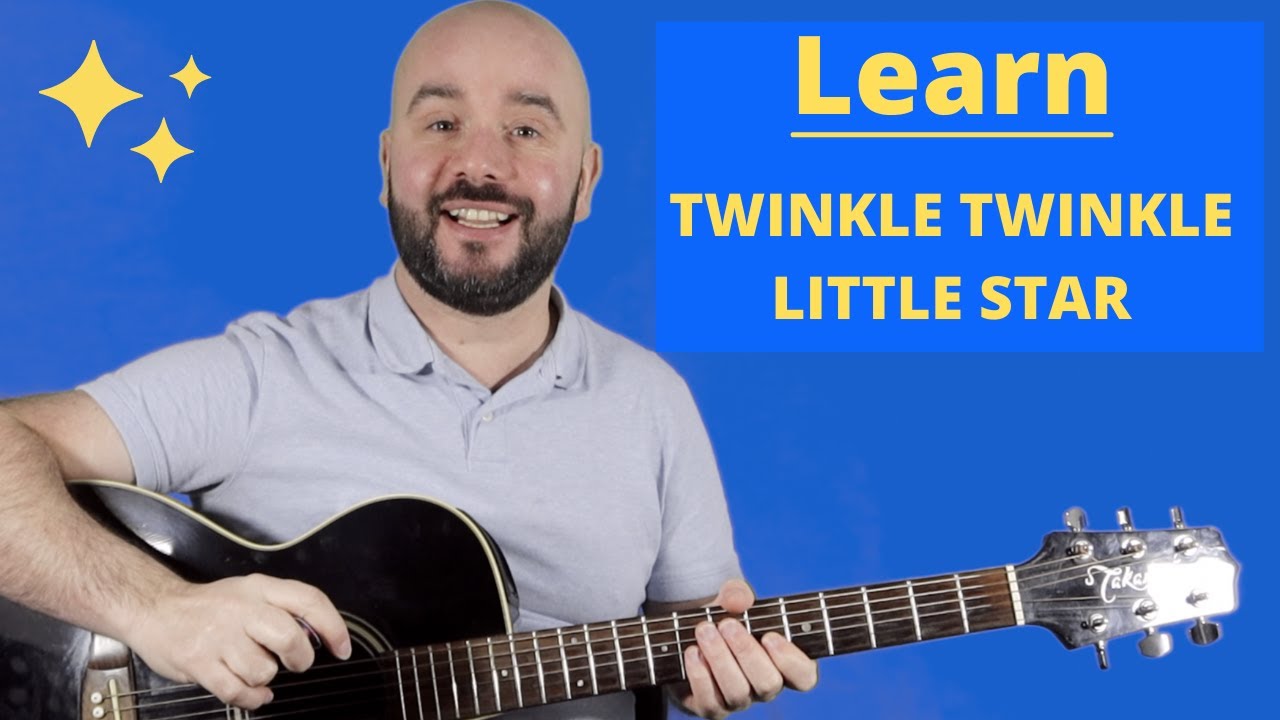 Easy Guitar For Beginners - Twinkle Twinkle Little Star Nursery Rhyme (BEGINNER LEVEL)