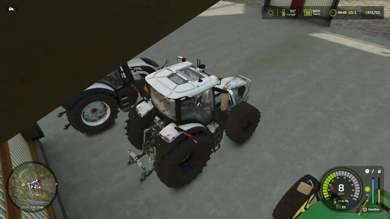 Finishing up harvesting the oats