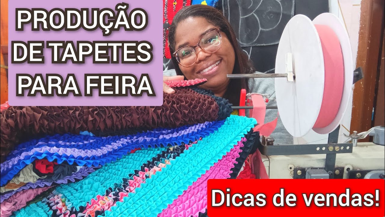 Produ&ccedil;&atilde;o de Tapetes frufru para semana de feira🤑dicas para voc&ecirc; vender 💰