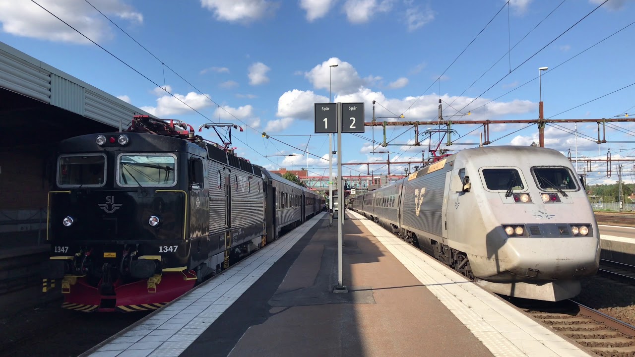 Sommarkväll med tåg i Alvesta