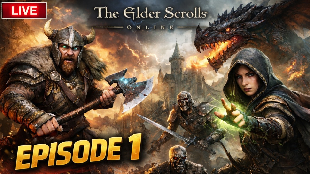 🔴 LIVE – ESO Ep.1: A New Hero Rises #elderscrollsonline #roadto1ksubs #livestream