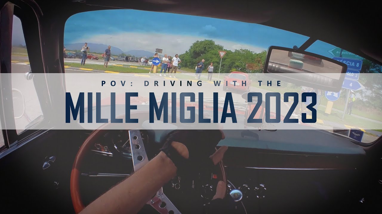 POV: DRIVING WITH THE Mille Miglia (1000Miglia) 2023 / Alfa Romeo GT Junior Bertone @Aeroporto Ghedi