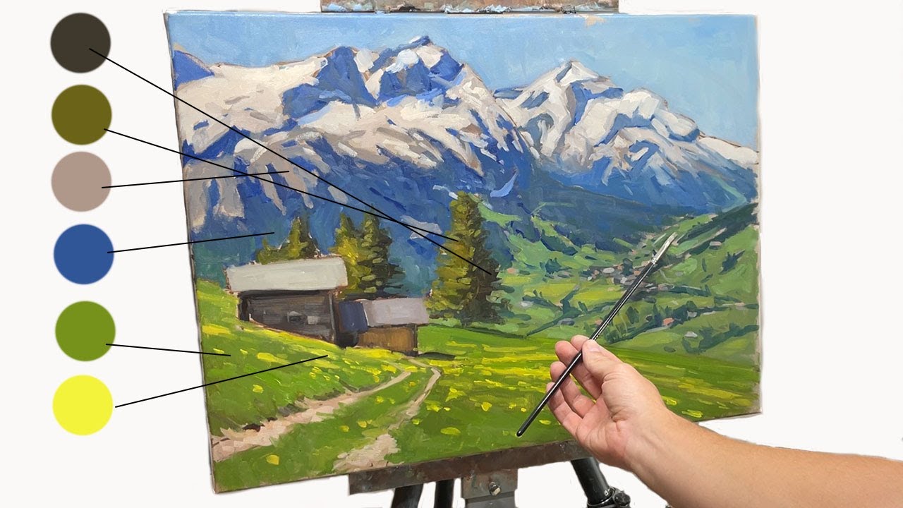 How I Get the Right COLORS in My LANDSCAPE PAINTINGS || It takes more than one try