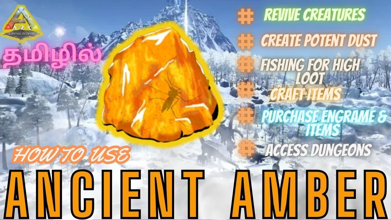How To use Ancient Amber / Uses Of Ancient Amber /Ark Survival Evolved Gameplay In Tamil  [CRG]