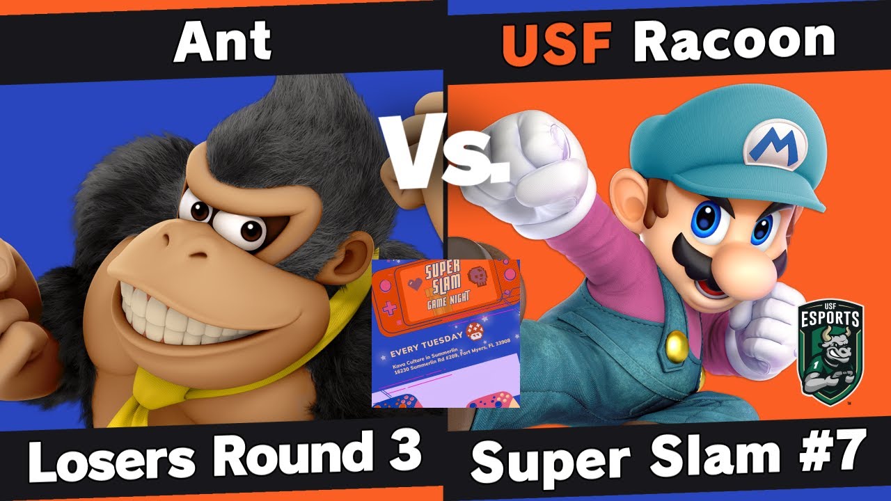 Super Slam 7 - Ant (Donkey Kong, Ryu) vs Racoon (Mario) - Losers Round 3