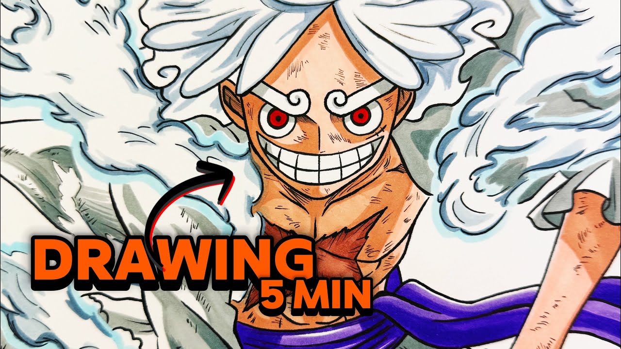Disegno Luffy Gear 5 DA PAURA! 💥Fanart One Piece | Artema