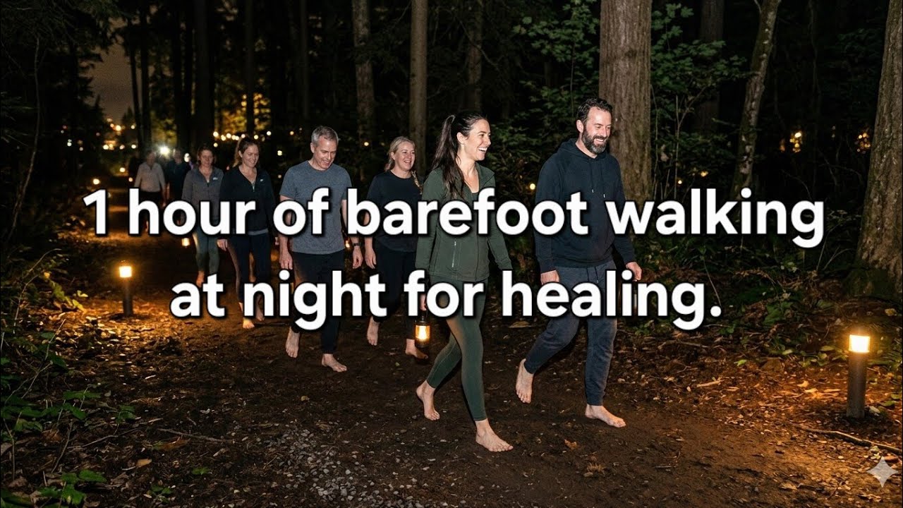 Night Barefoot Walk 1Hour Calm Forest Sound