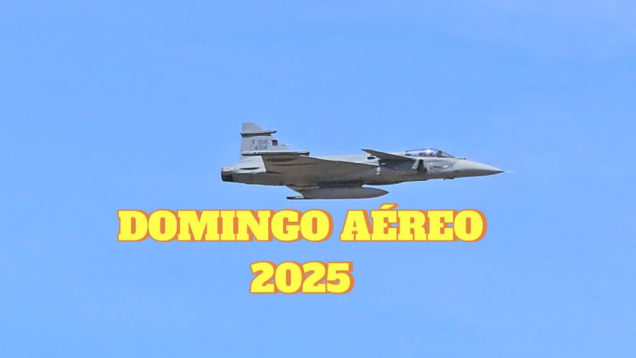 DOMINGO AÉREO 2025 - AVIÕES DE CAÇA F-5 TIGER 2 E GRIPEN F-39