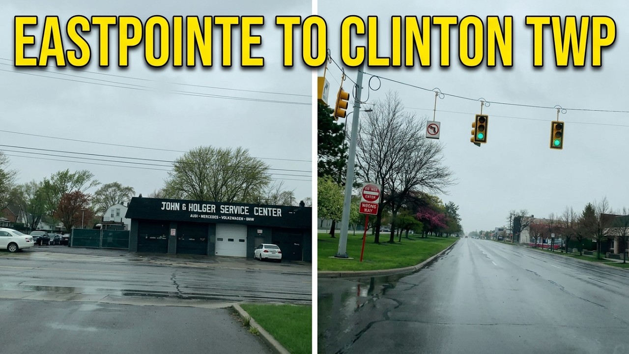 Driving to Clinton Township, Michigan from Eastpointe, Michigan 🇺🇸 April 2023